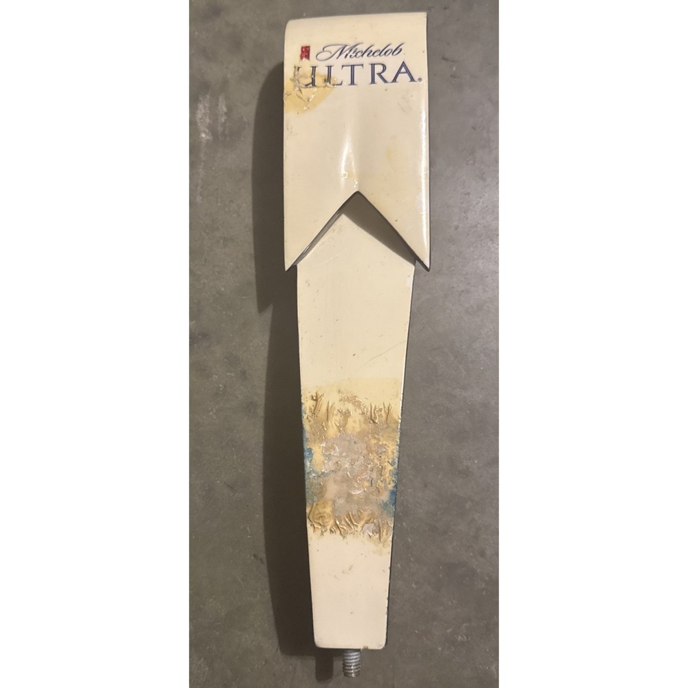 Michelob Ultra Ribbon Beer Tap Handle Knob 12" Draft Man Cave Bar Keg (Damaged)